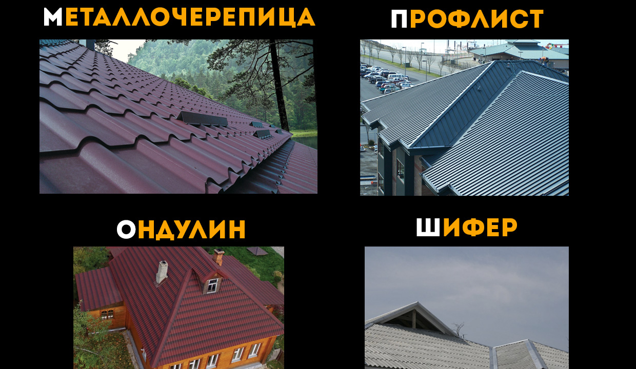 Материалы для крыши